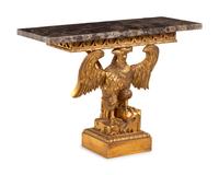 A George II Style Giltwood Marble-Top Console Table