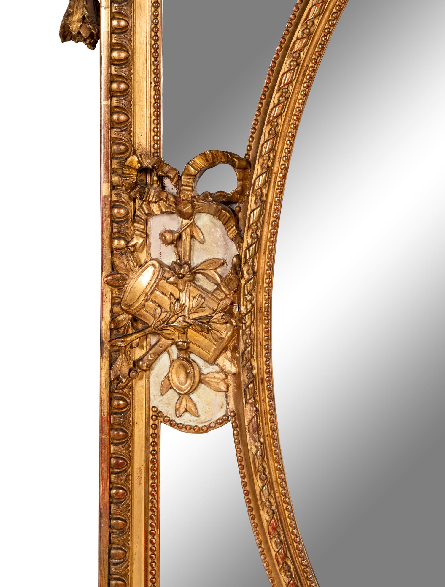 A Louis XVI Style Giltwood Mirror