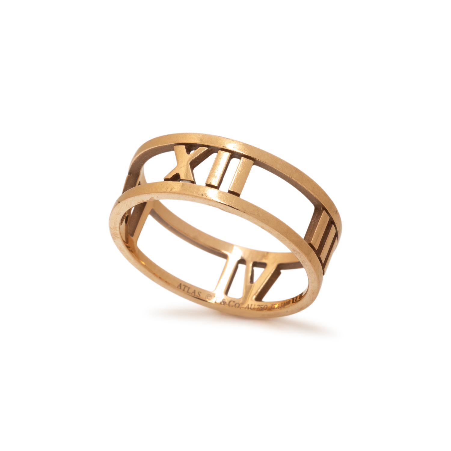 TIFFANY & CO., YELLOW GOLD 'ATLAS' BAND