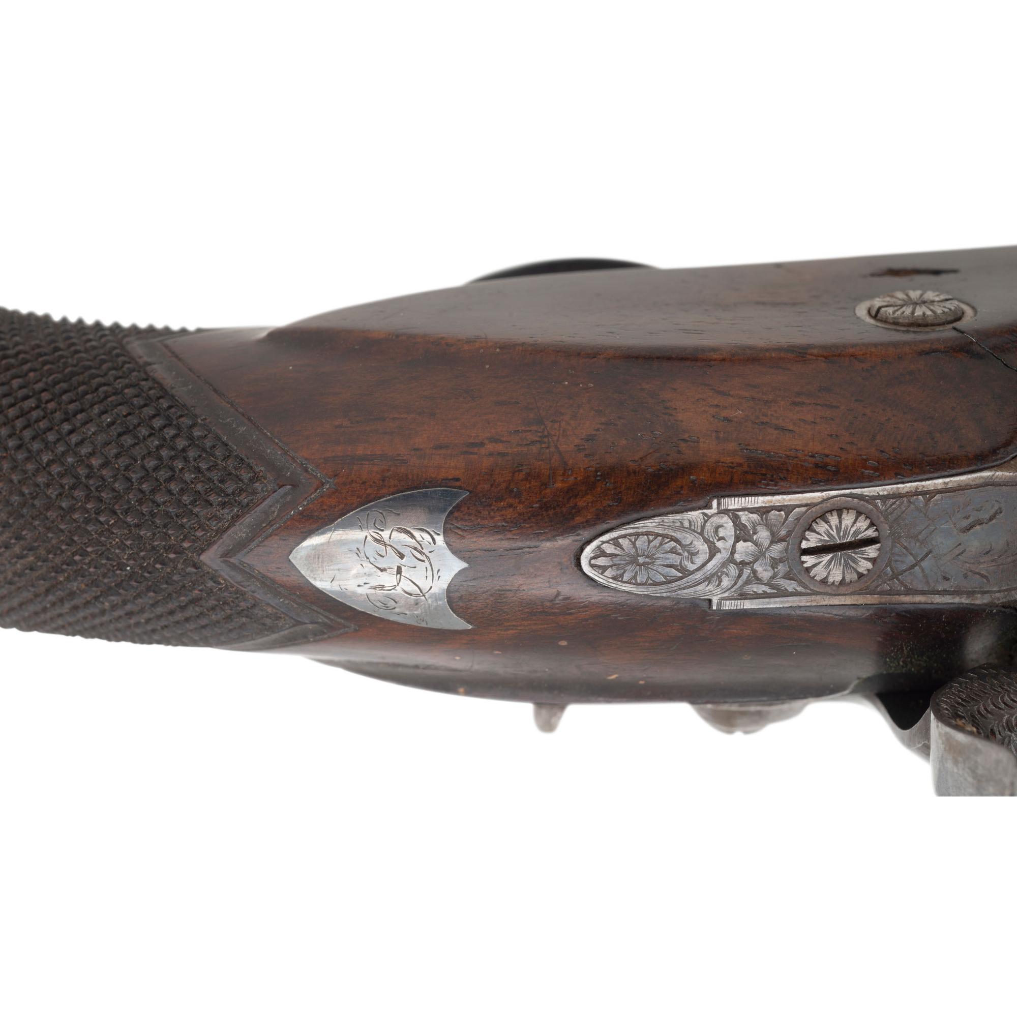 Cased Pair of Percussion Altered Pistols by John Richards of London