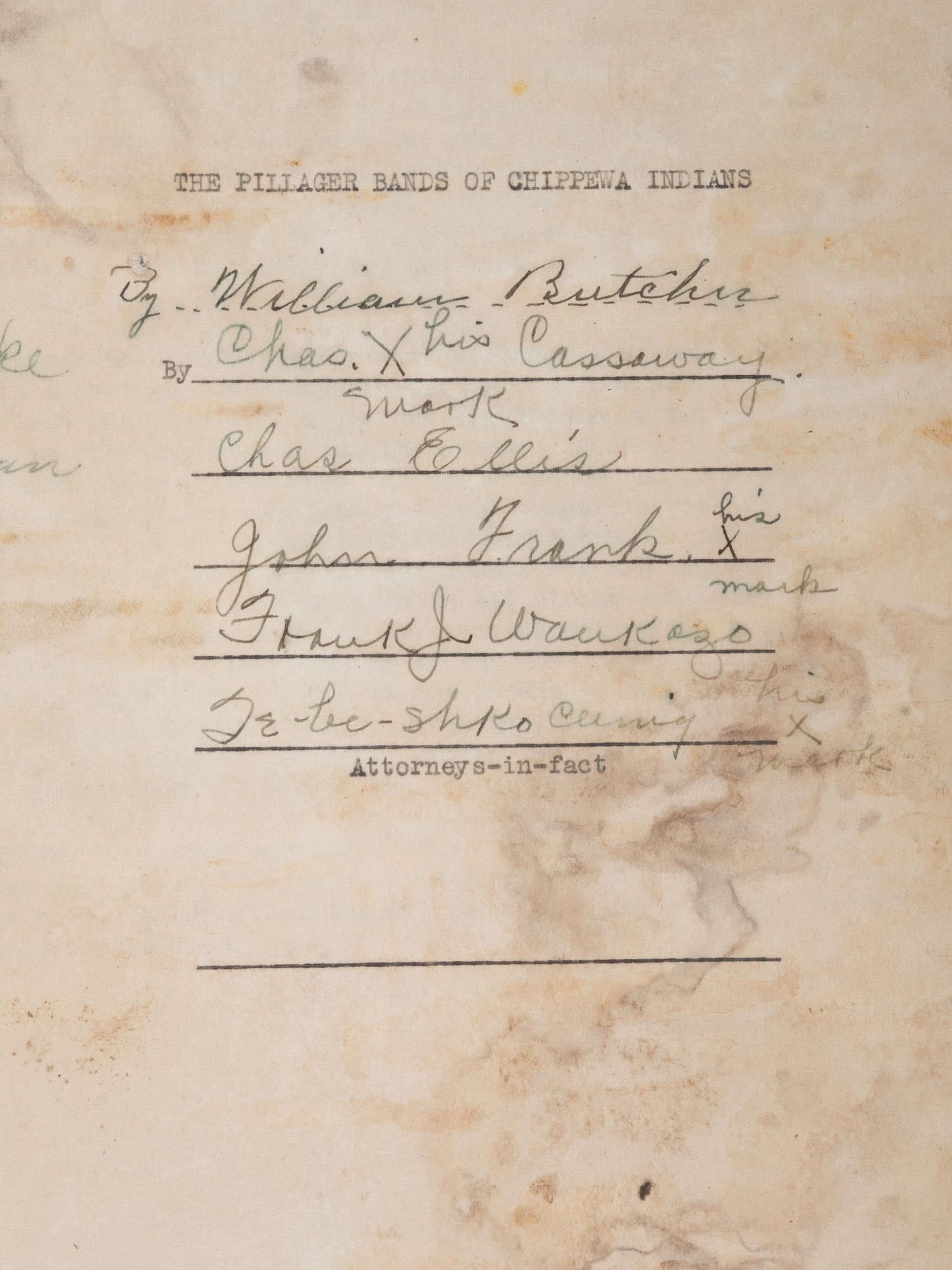 [NATIVE AMERICAN]. Archive of documents related to lawyer Daniel B. Henderson and his legal representation of various bands of Chippewa Indians.