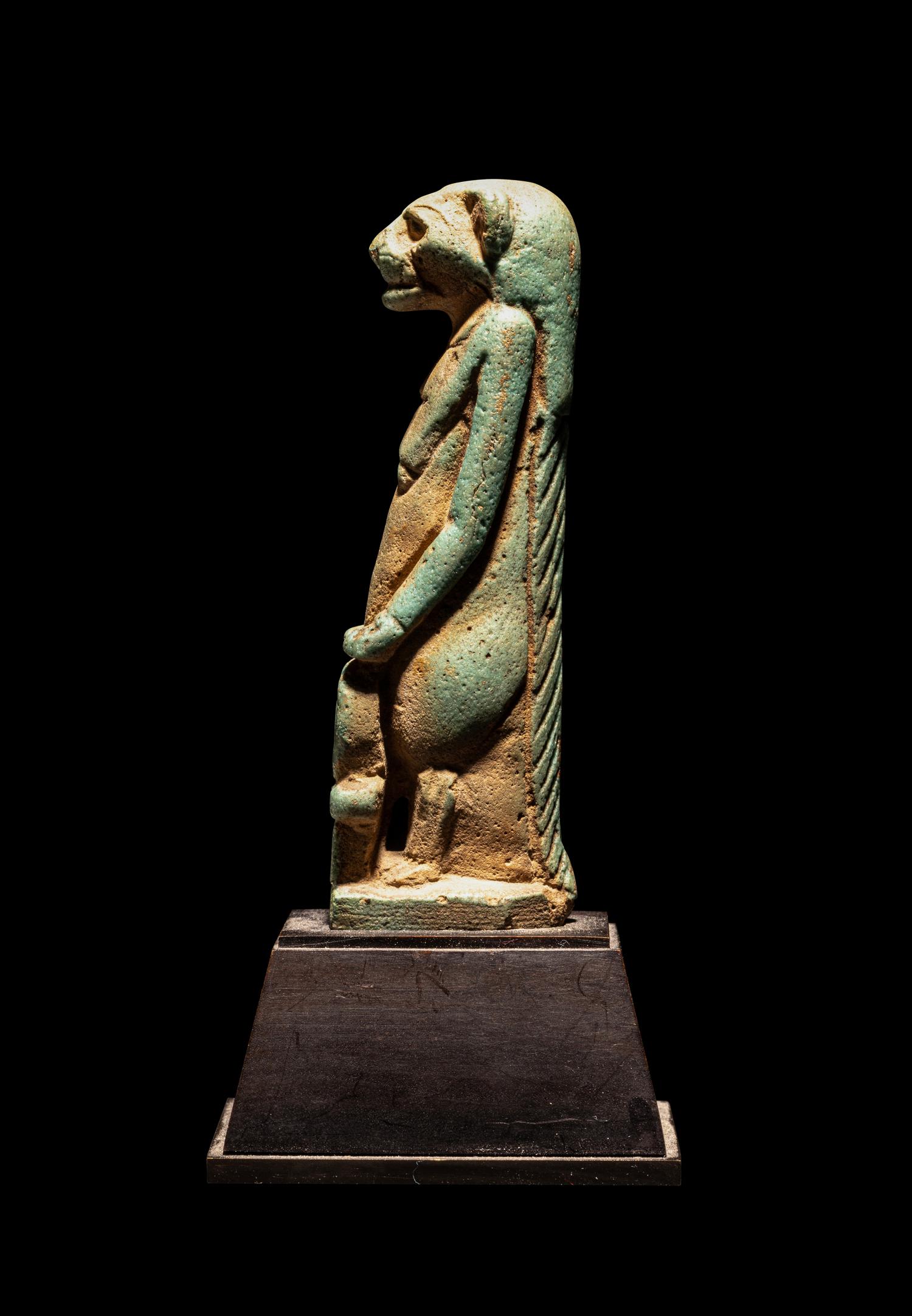 An Egyptian Faience Thoueris-Ipet