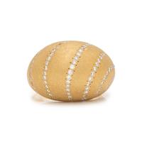 YELLOW GOLD AND DIAMOND BOMBE RING