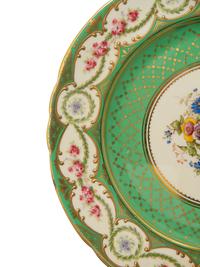 A Set of Eleven Aynsley Porcelain Plates and a Set of Four Mintons Porcelain Plates
