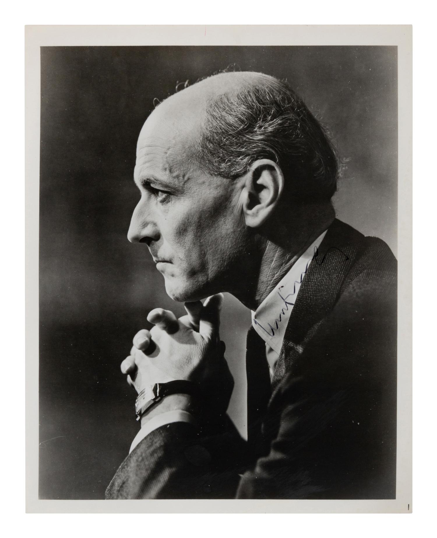 [19TH AND 20TH-CENTURY COMPOSERS AND CONDUCTORS]. A group of 5 photographs and cartes de visite of conductors and composers from the 19th and 20th centuries, most signed, comprising images of: