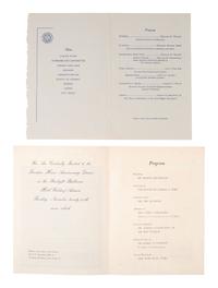 [KING, Martin Luther, Jr. (1929-1968)]. A group of 4 programs from events featuring or honoring Dr. Martin Luther King, Jr. 1956-1965.