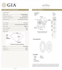 1.94 CARAT MARQUISE CUT FANCY BROWNISH ORANGY PINK DIAMOND