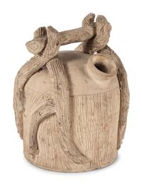 An Unglazed Stoneware Harvest Jug