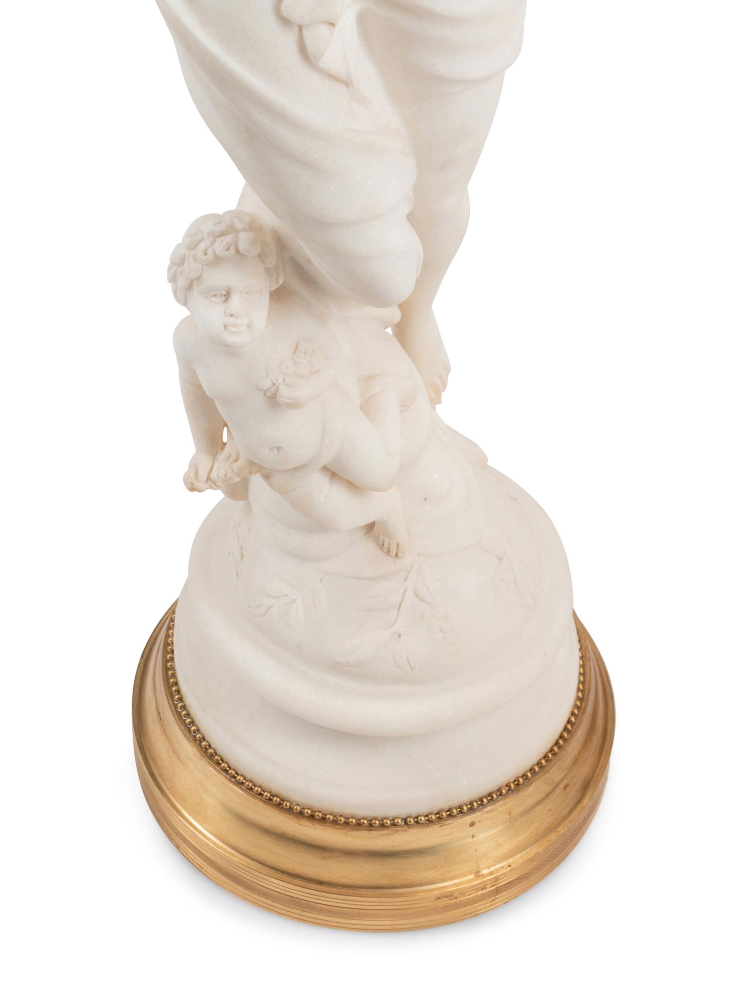 A Pair of Continental Marble Figural Groups