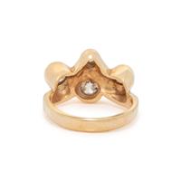 YELLOW GOLD AND DIAMOND RING