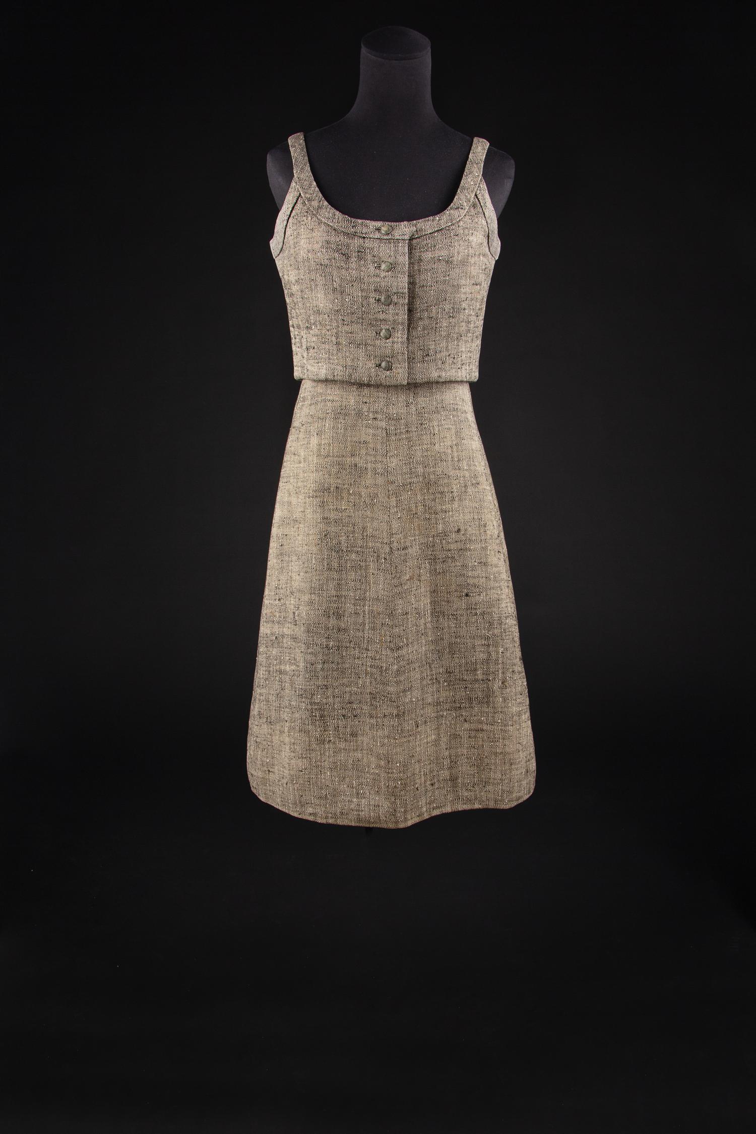 Christian Dior by Yves Saint Laurent Haute Couture Ensemble, Spring/Summer 1958 — Worn by Dame Olivia de Havilland to the opening of Proud Rebel, May 1958.