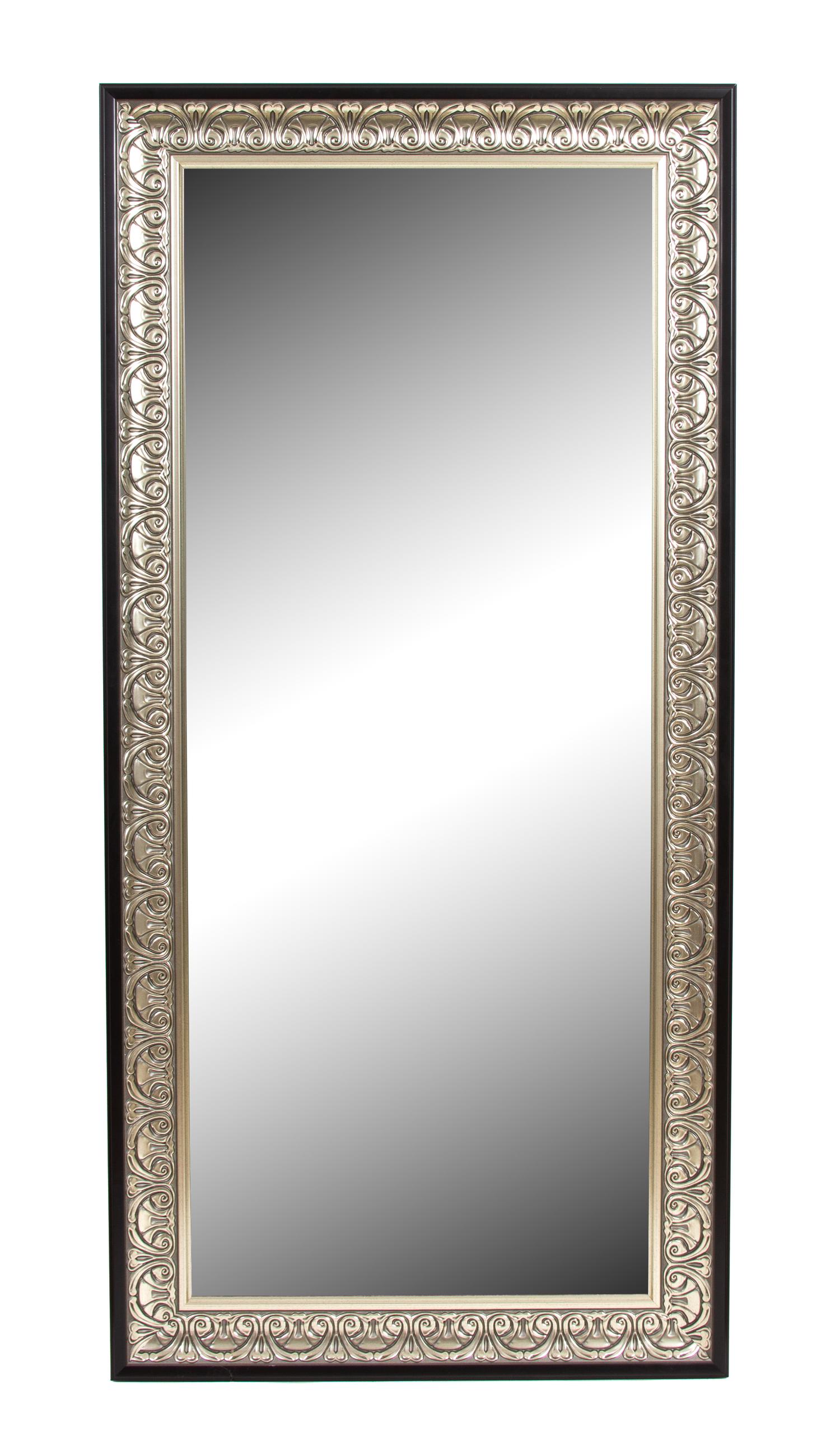 A Silvered Wood Contemporary Mirror Height 34 1/2 x width 55 1/2 inches. — 20TH CENTURY