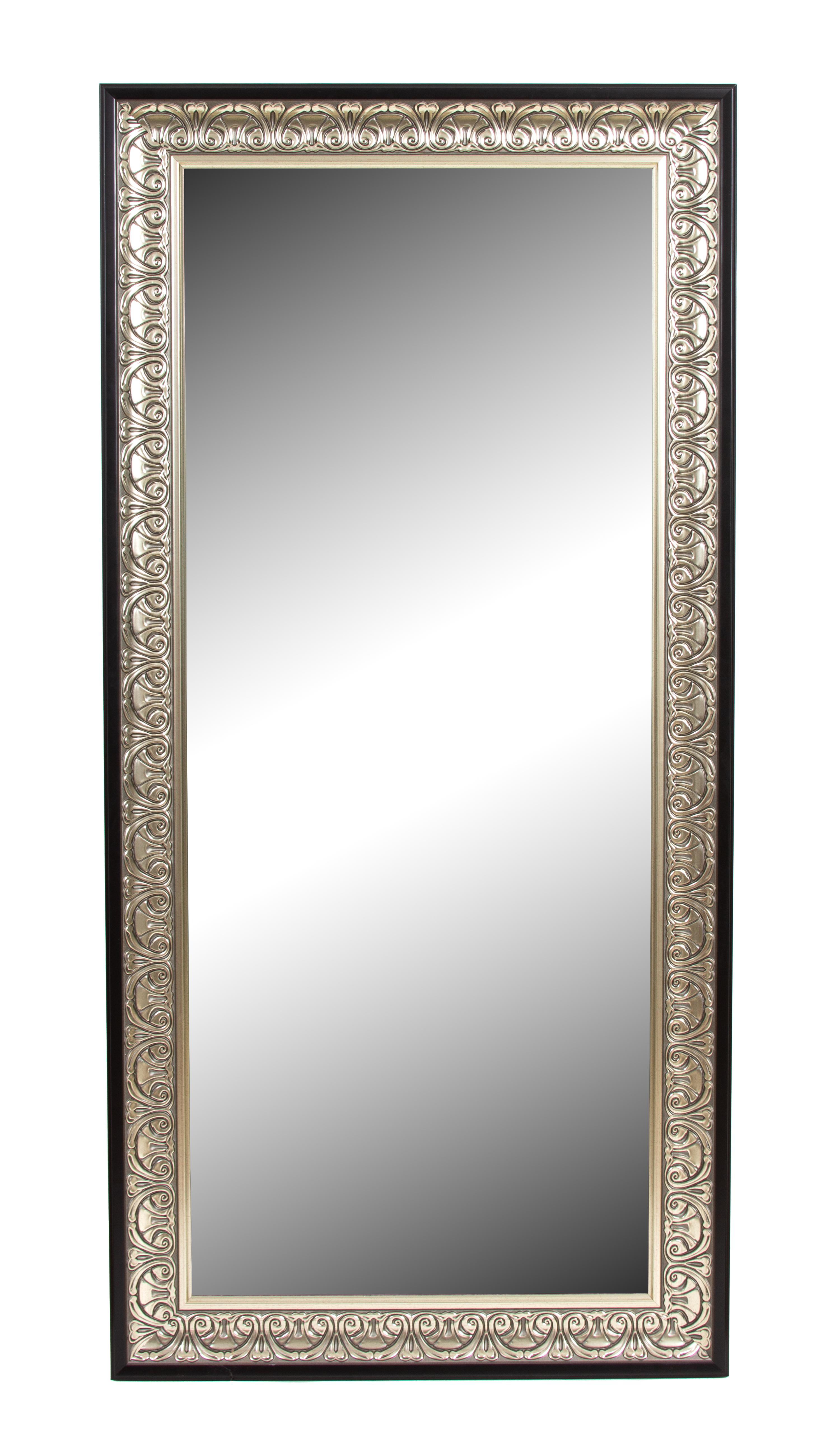 A Silvered Wood Contemporary Mirror Height 34 1/2 x width 55 1/2 inches. — 20TH CENTURY