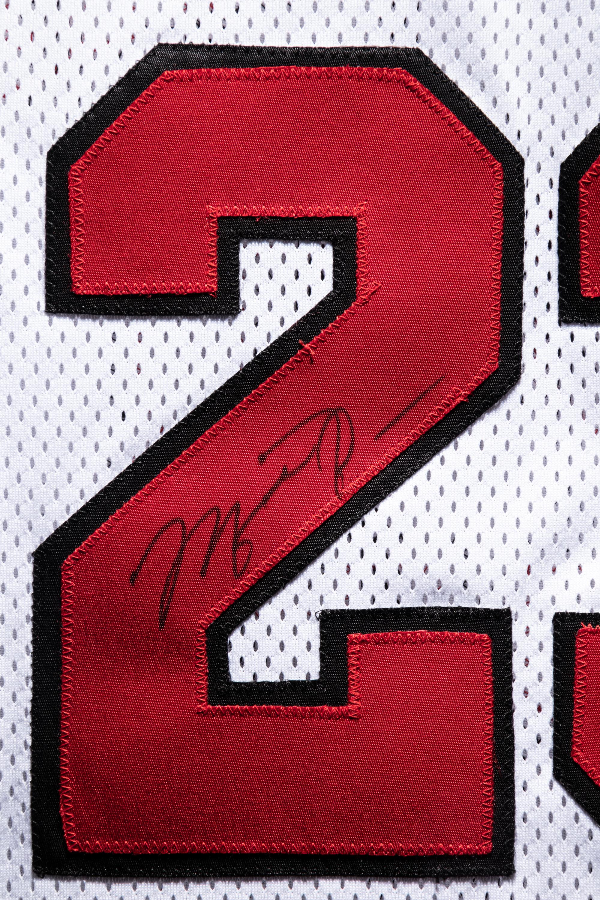 A Michael Jordan Chicago Bulls Signed Autograph Authentic Home 23 Nike Jersey (Upper Deck Authenticated)