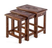 A Set of Syrian Walnut Three-Stack Nesting Tables
