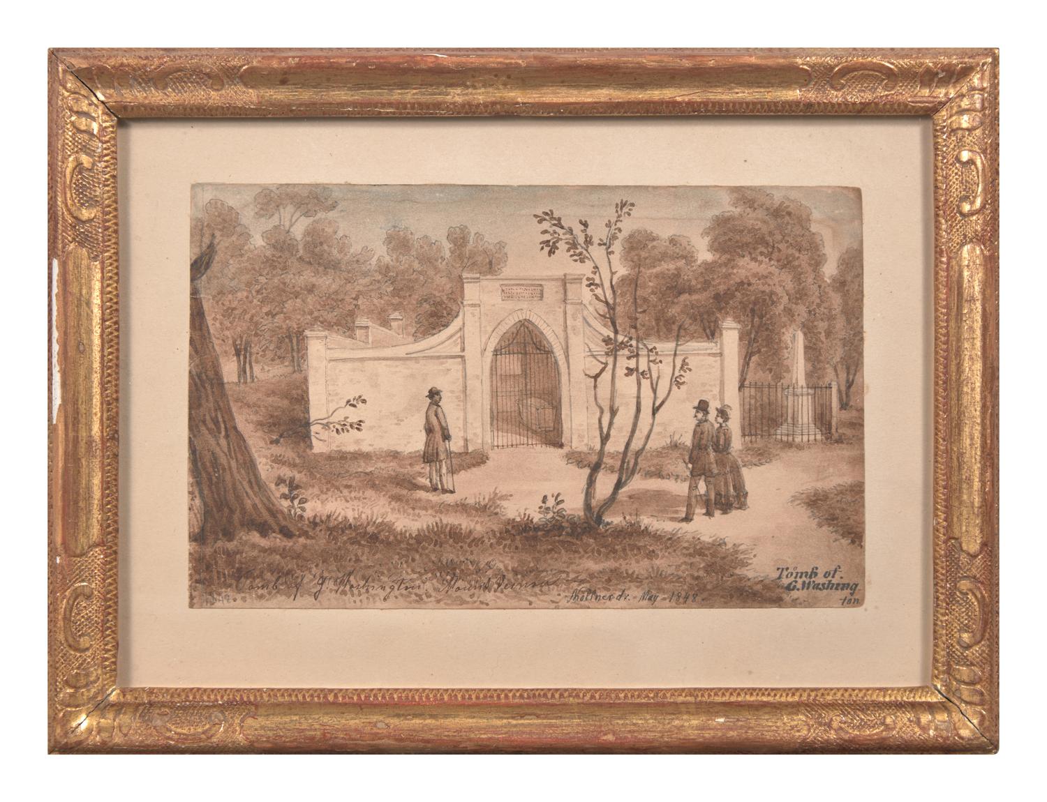 Augustus Kollner (1812-1906), The Tomb of Washington , Dated "1848"