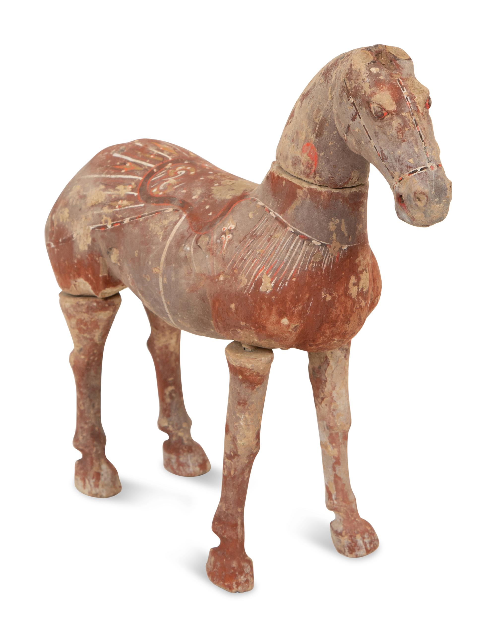 A Han Style Pottery Horse