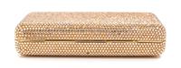 Judith Leiber Gold Crystal Minaudiere,