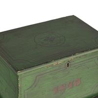 A Paint-Decorated Chest on Stand