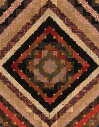 A Frame-Stretched "Log Cabin" Quilt