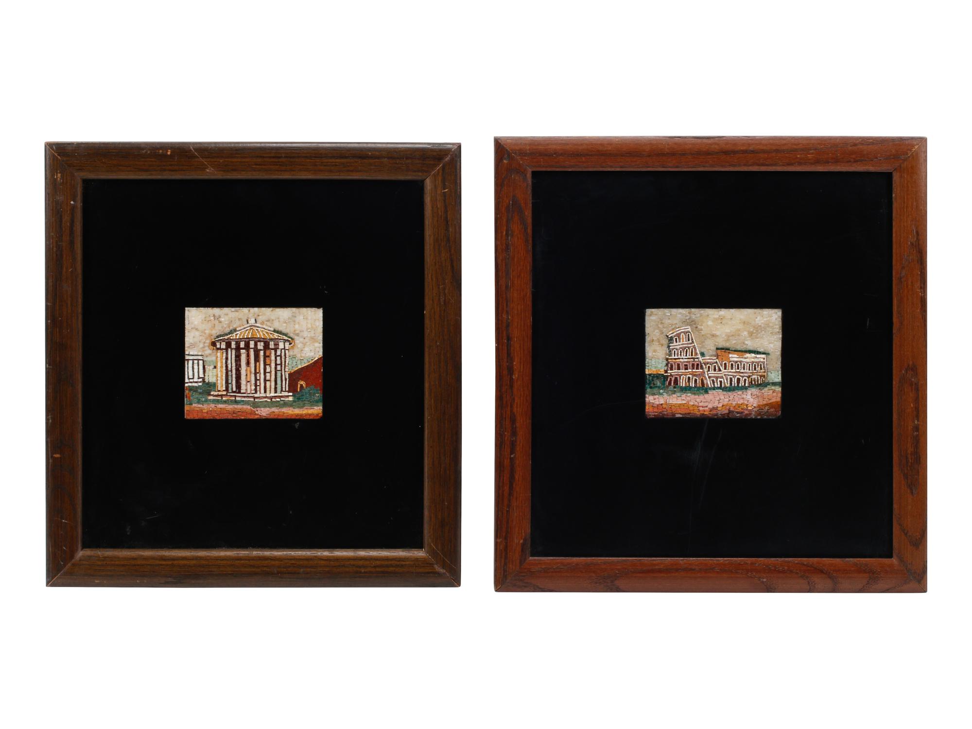 A Pair of Italian Micromosaic Plaques