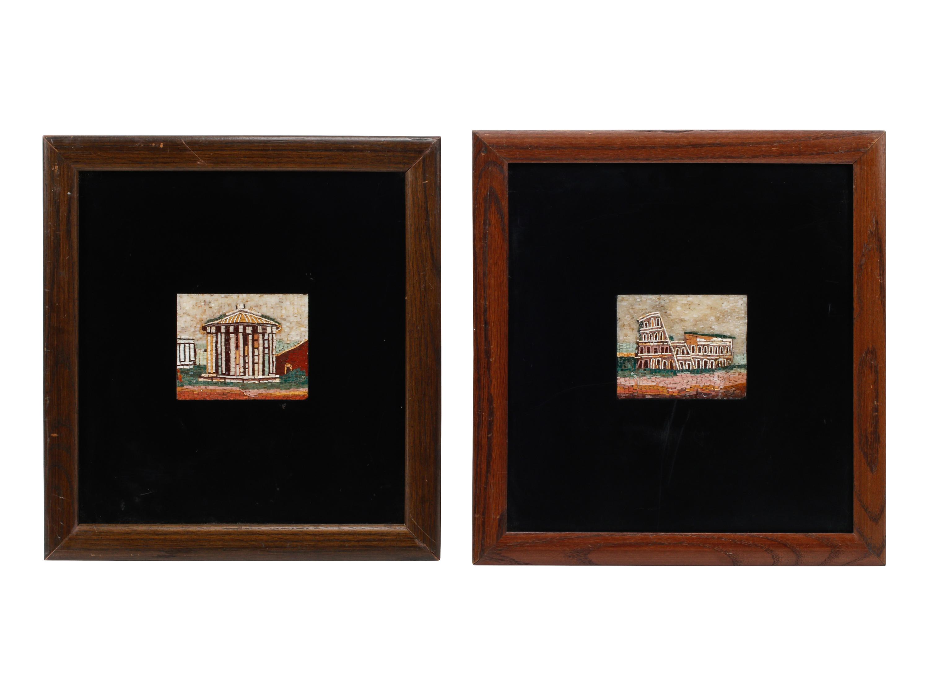 A Pair of Italian Micromosaic Plaques