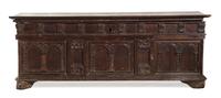A Continental Carved Cassone Height 19 x width 54 x depth 21 inches. — 17TH/18TH CENTURY