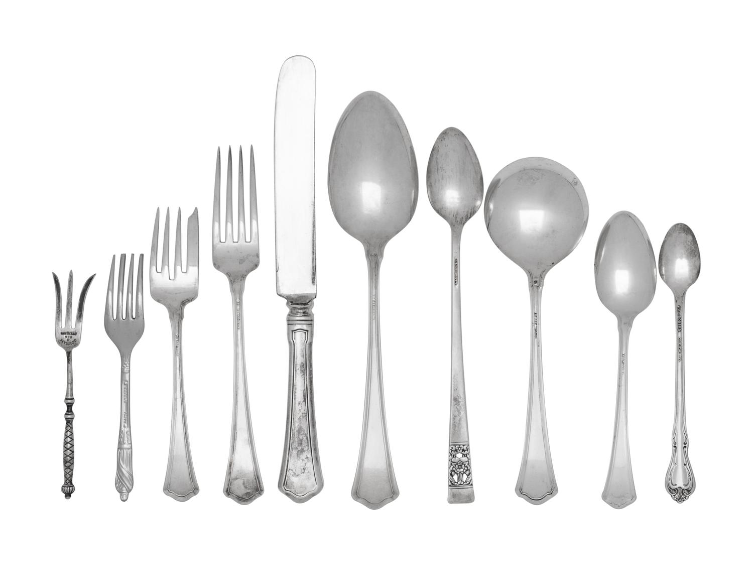 An American Silver Flatware Service