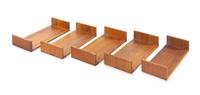 Fourteen Danish Wall-Mounted Shelves