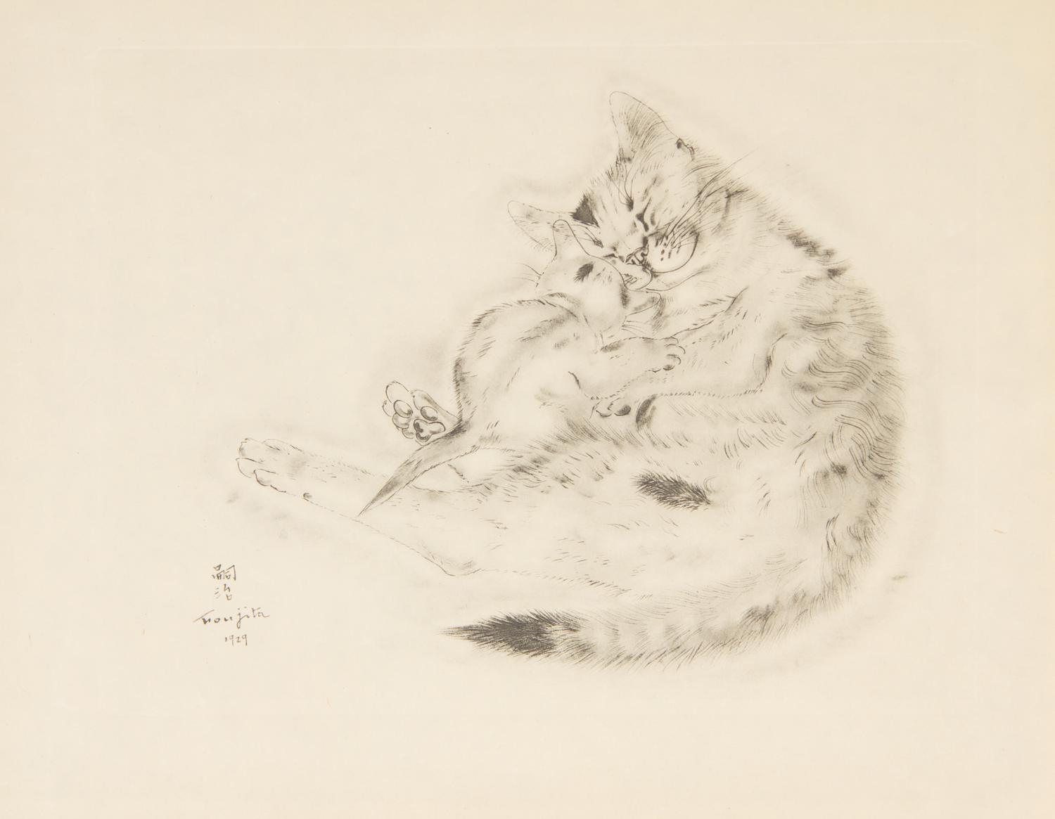 FOUJITA, TSUGOUHARA. 20 etchings from A Book of Cats. New York, 1930. One signed in pencil.