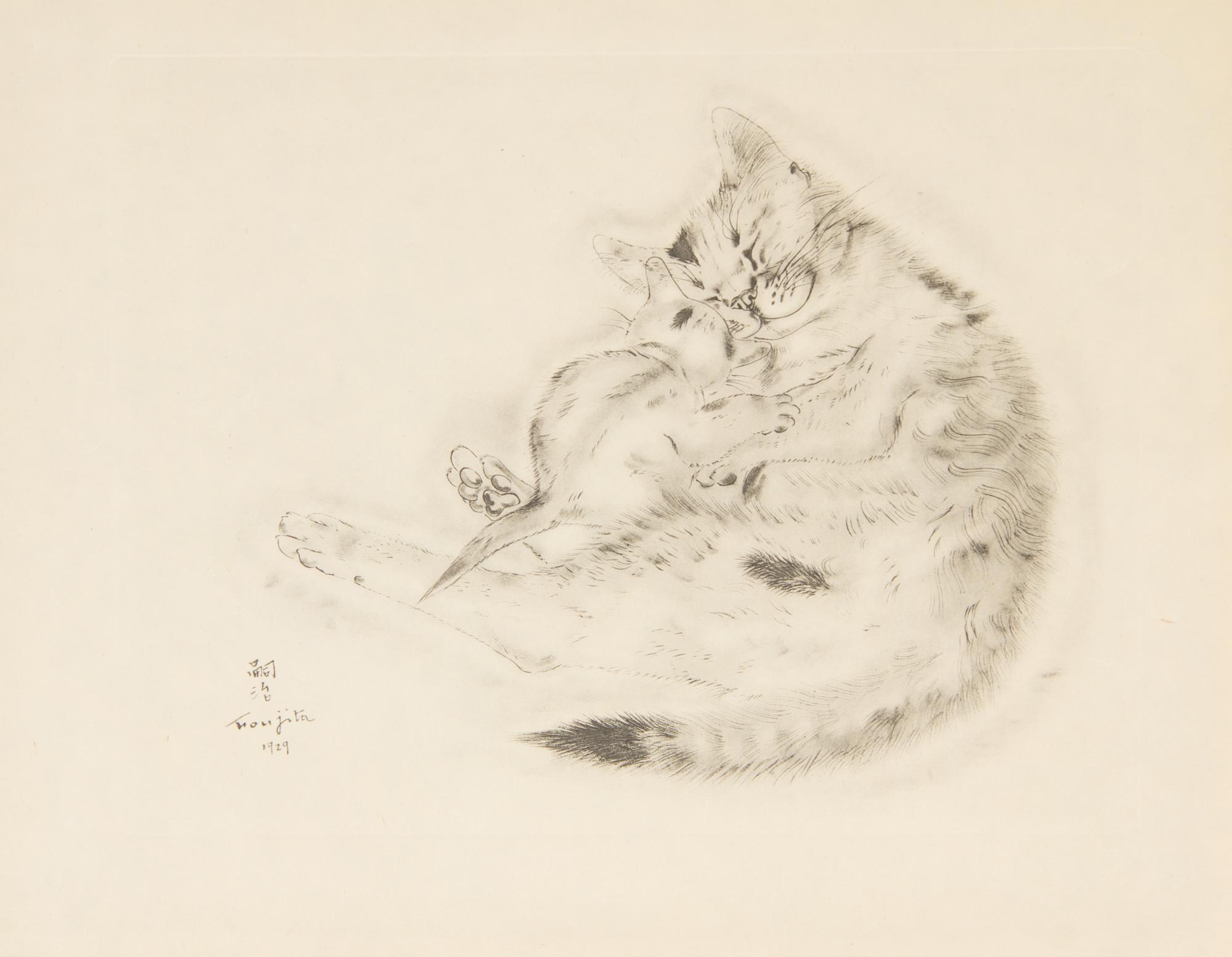 FOUJITA, TSUGOUHARA. 20 etchings from A Book of Cats. New York, 1930. One signed in pencil.