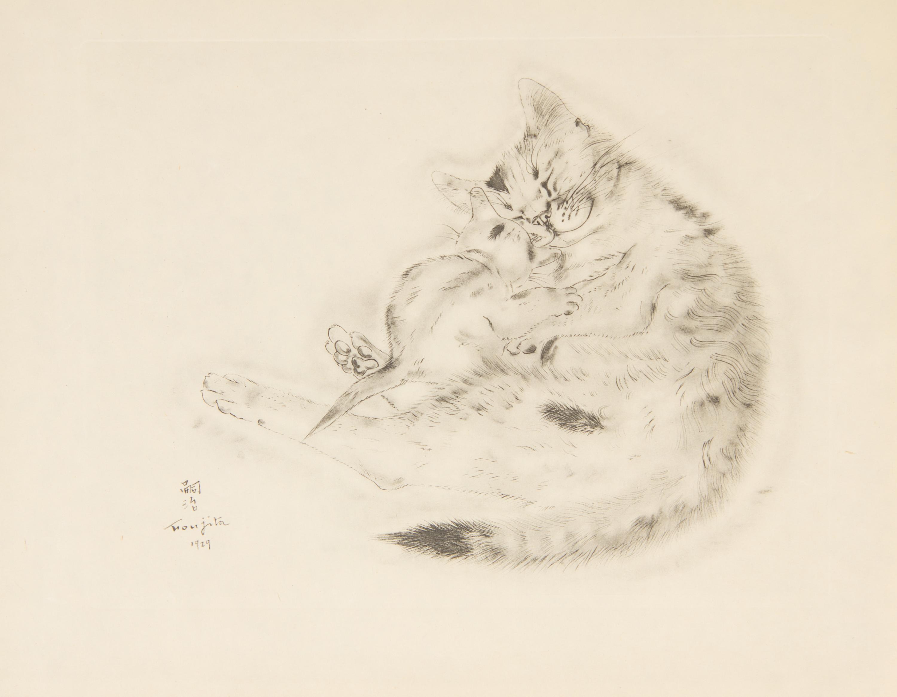 FOUJITA, TSUGOUHARA. 20 etchings from A Book of Cats. New York, 1930. One signed in pencil.