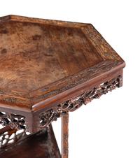 A Chinese Huanghuali and Hardwood Hexagonal Table
