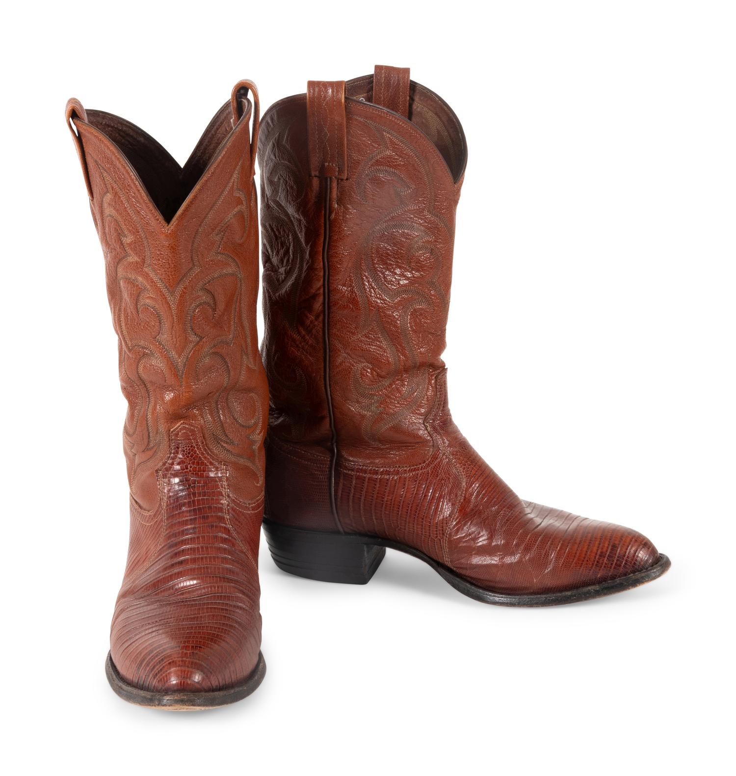 Tony Lama Peanut Brittle Teju Lizard Boots
