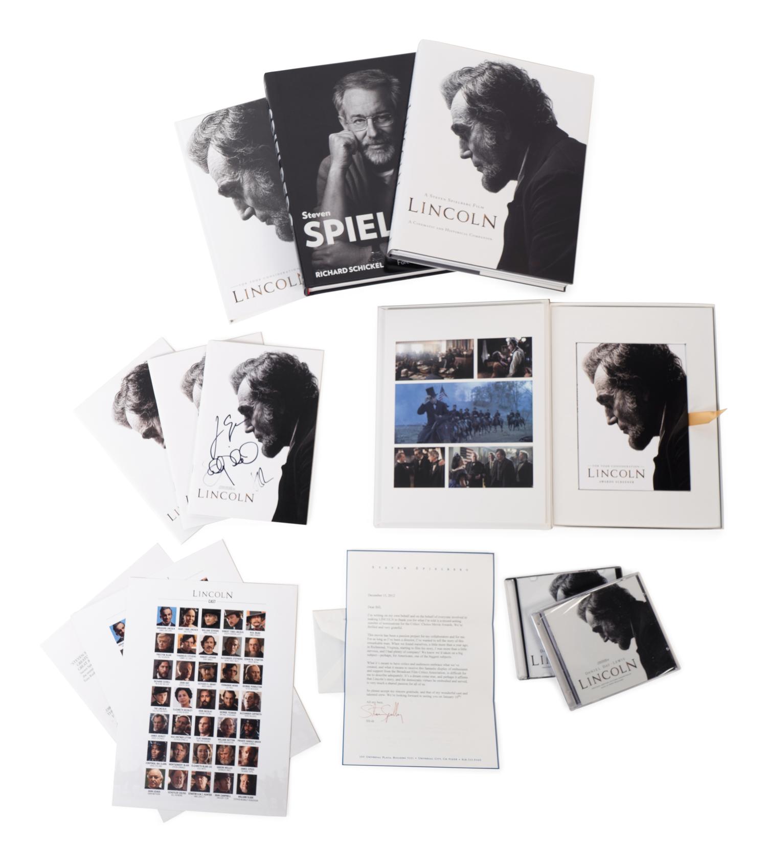 (Screenplays) A group of memorabilia from the film Lincoln . DreamWorks Pictures, Steven Speilberg, 2012. Comprising: