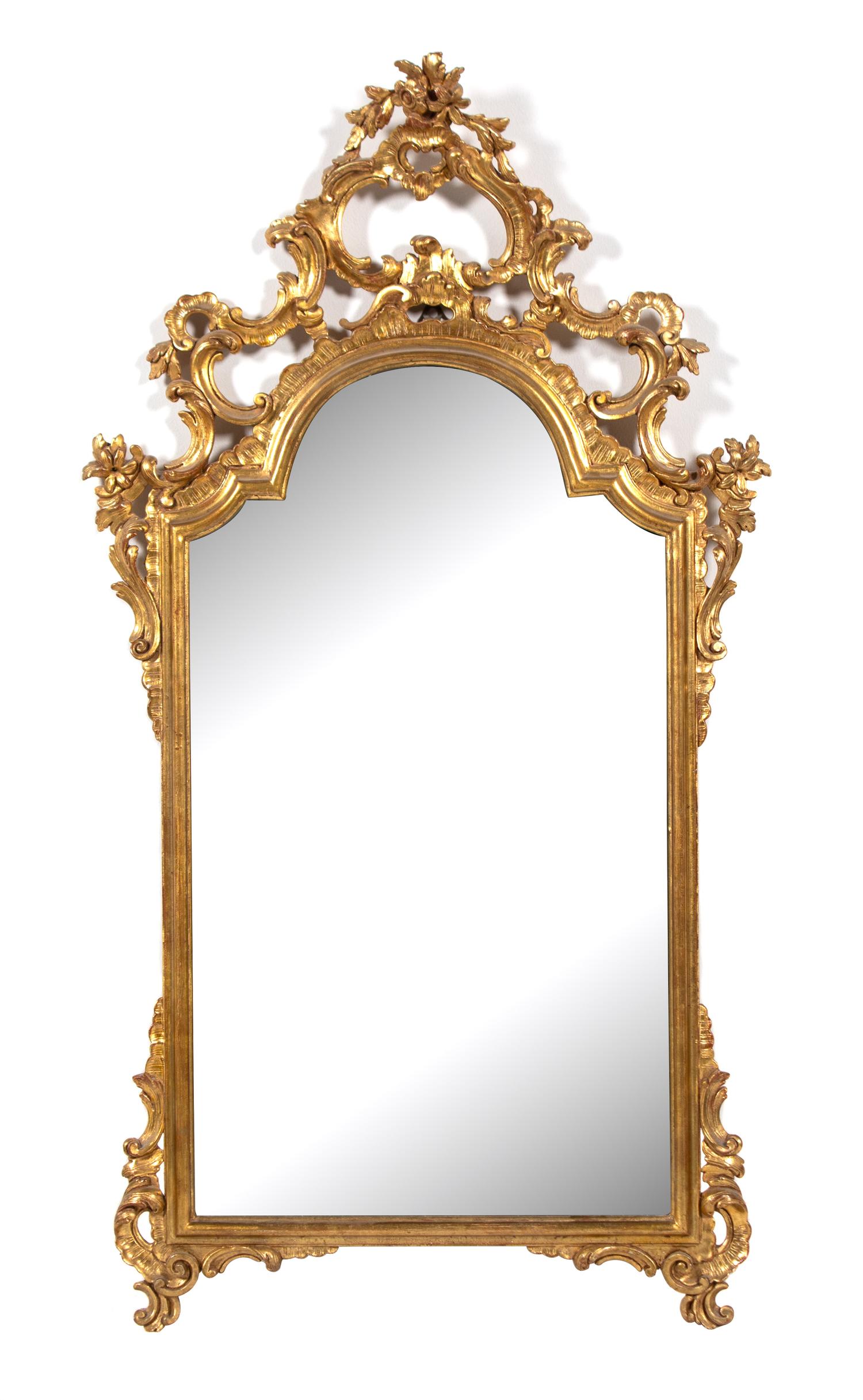 A Louis XV Style Giltwood Mirror