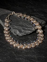 Taxco Sterling Silver and Chrysocolla Necklace, 1944-1946