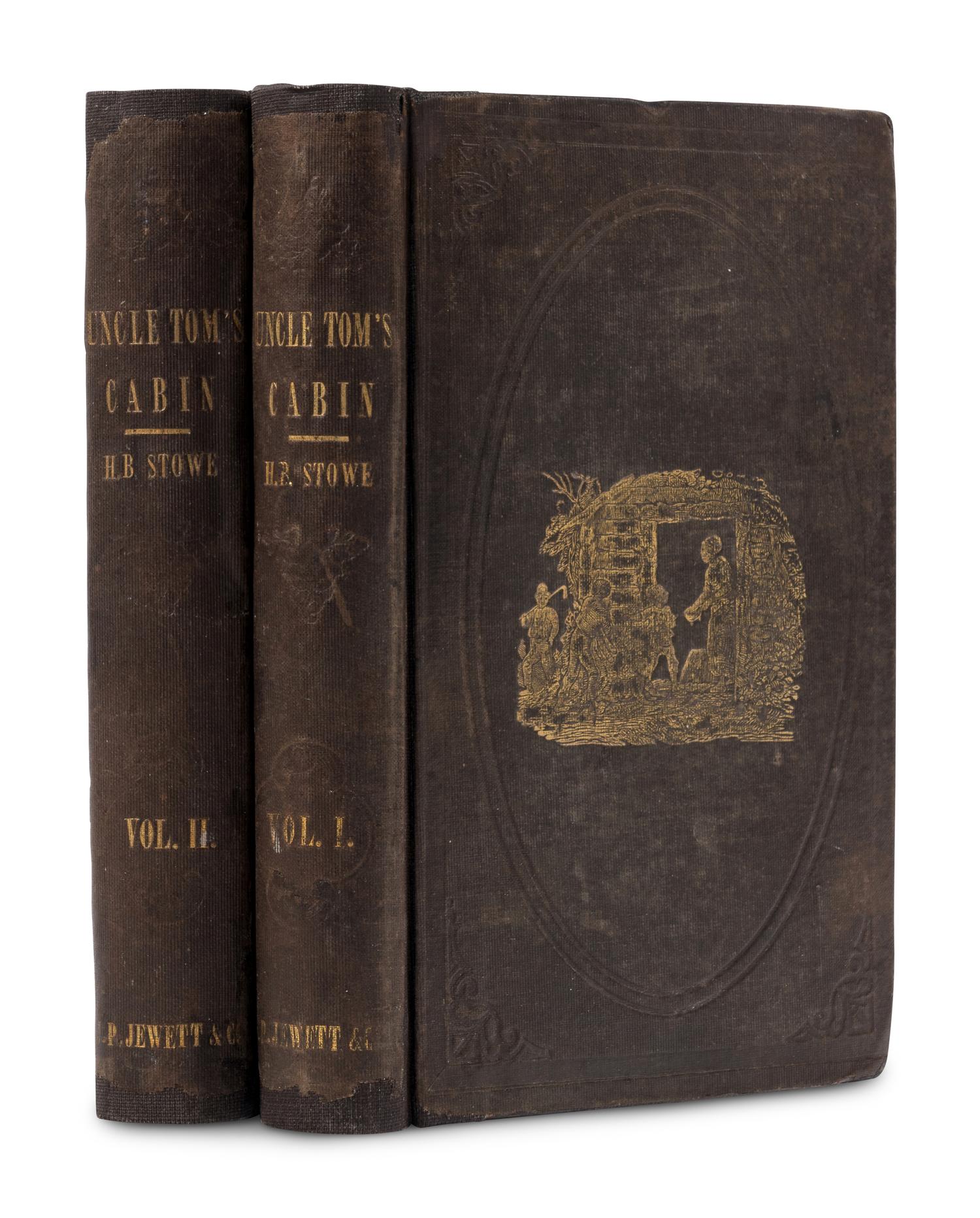 STOWE, Harriet Beecher (1811-1896). Uncle Tom’s Cabin; Or, Life among the Lowly . Boston and Cleveland: John P. Jewett & Company and Jewett, Proctor & Worthington, 1852.