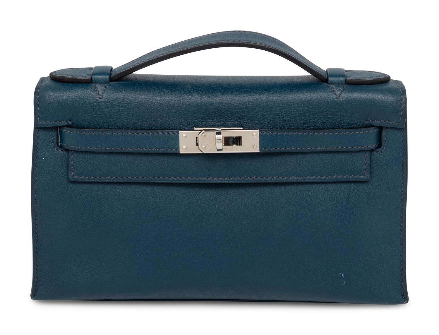 HERMÈS, DEEP BLEU KELLY POCHETTE
