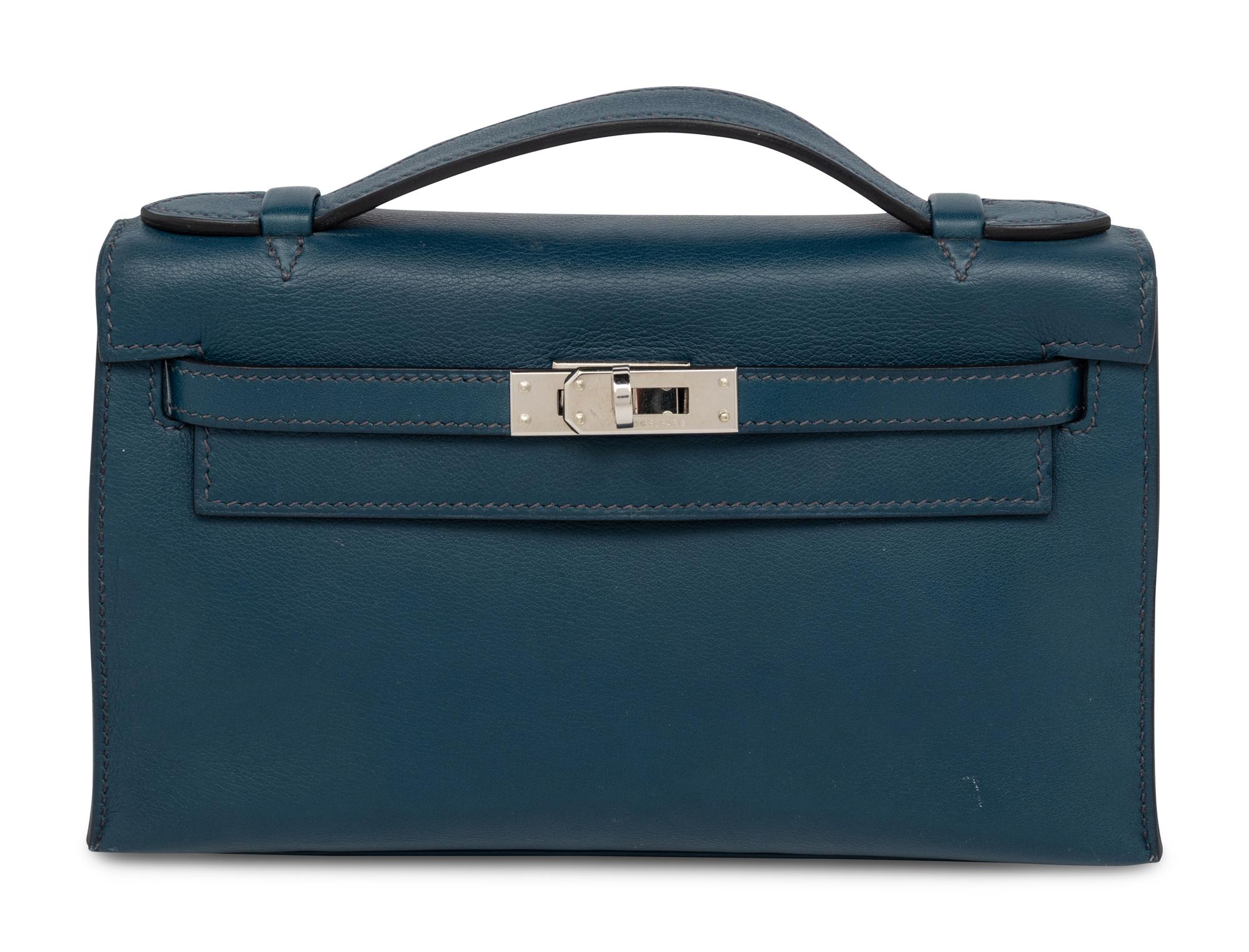 HERMÈS, DEEP BLEU KELLY POCHETTE