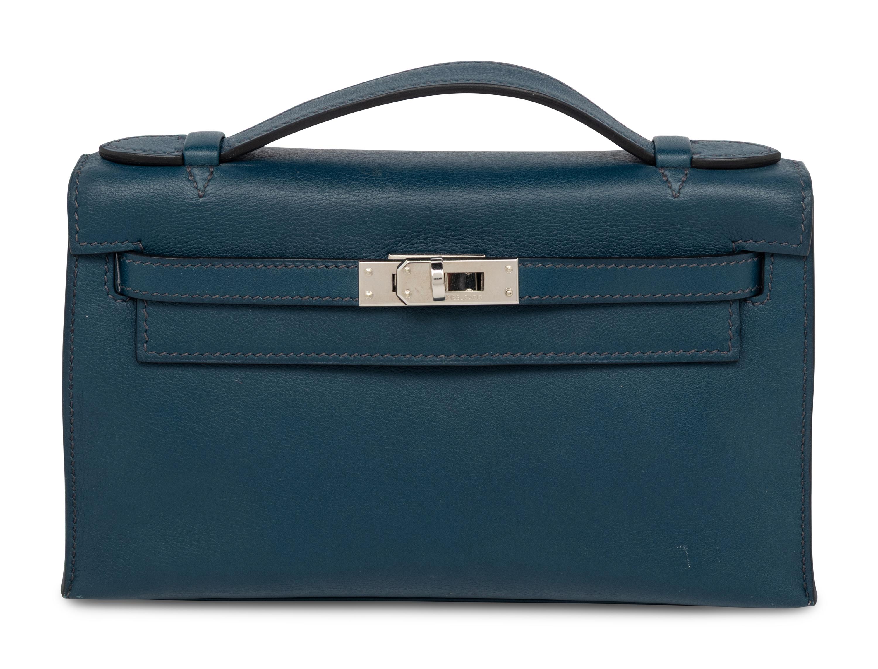 HERMÈS, DEEP BLEU KELLY POCHETTE