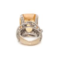 CITRINE AND DIAMOND RING
