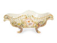 A Meissen Porcelain Footed Oval Center Basket — 19th Century