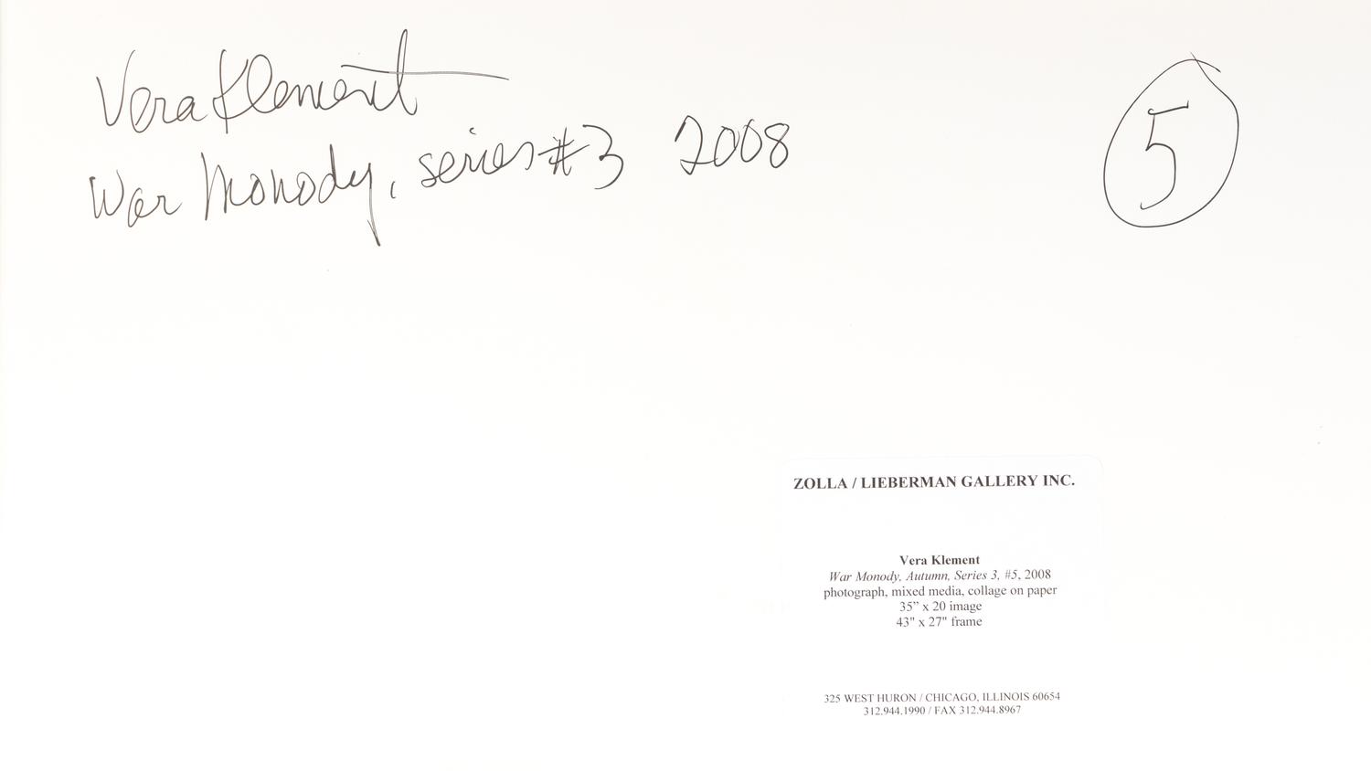 War Monody, Autumn, Series 3, #5 (diptych) , 2008