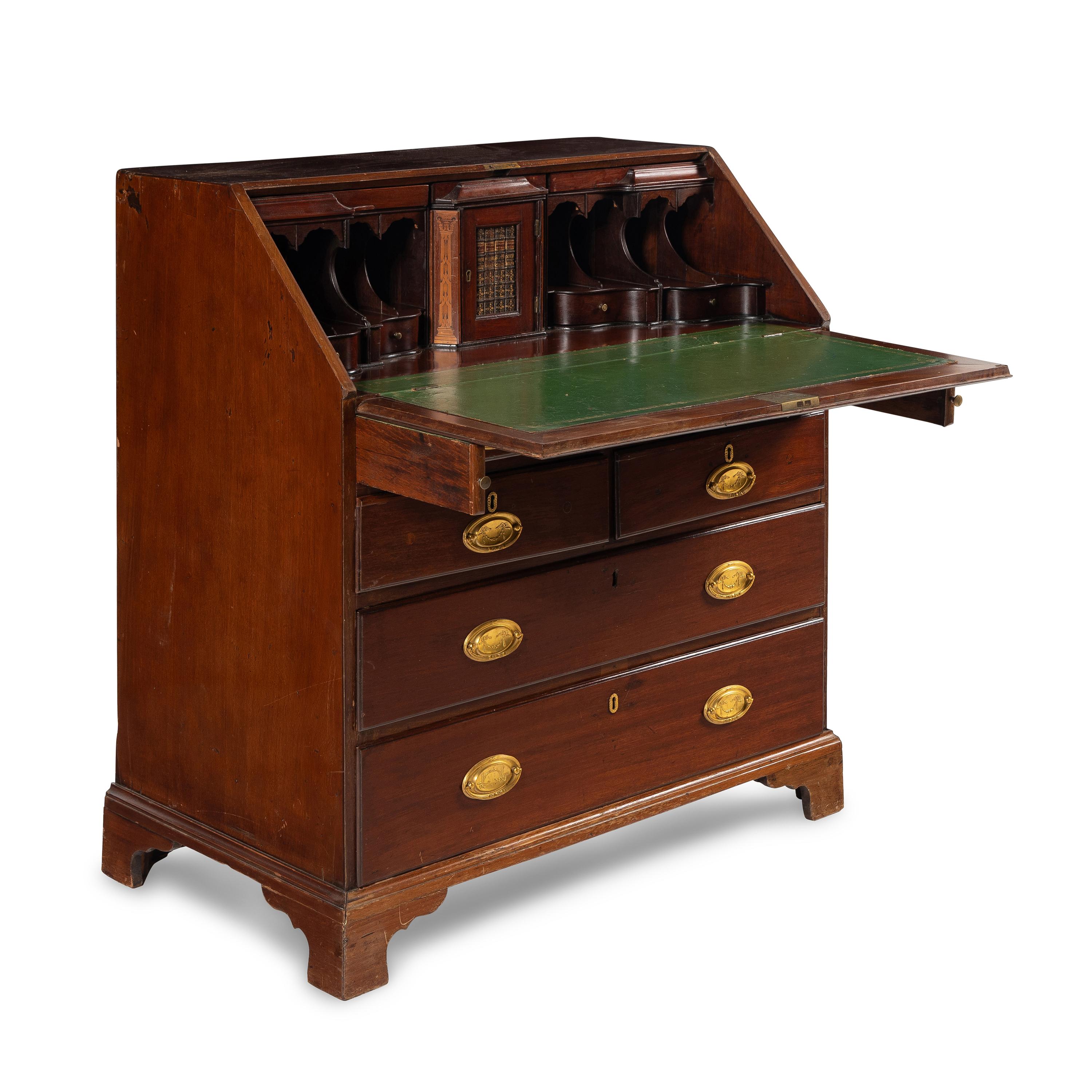A George III Mahogany Slant-Front Desk