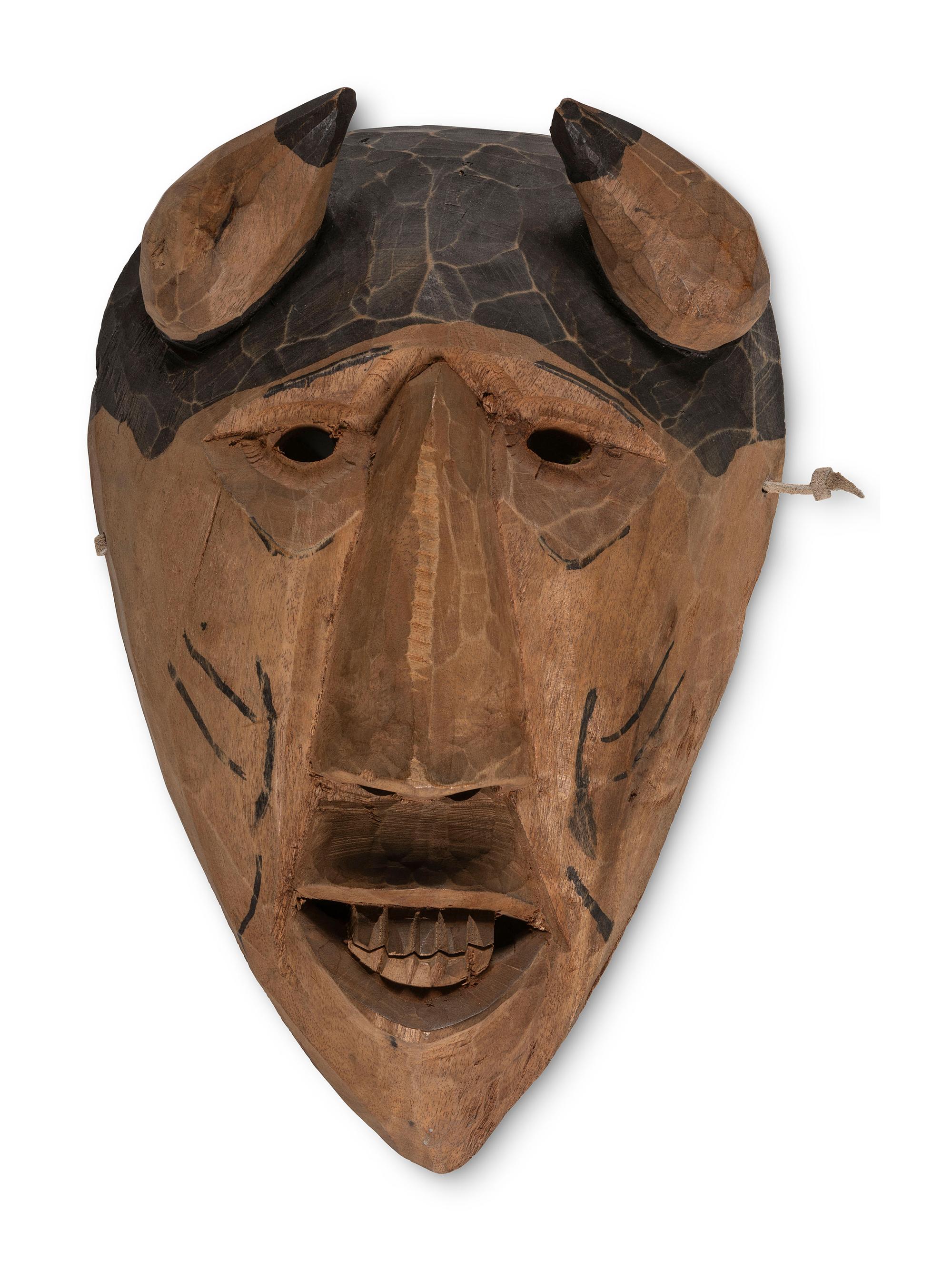Carved Wooden Booger Mask
