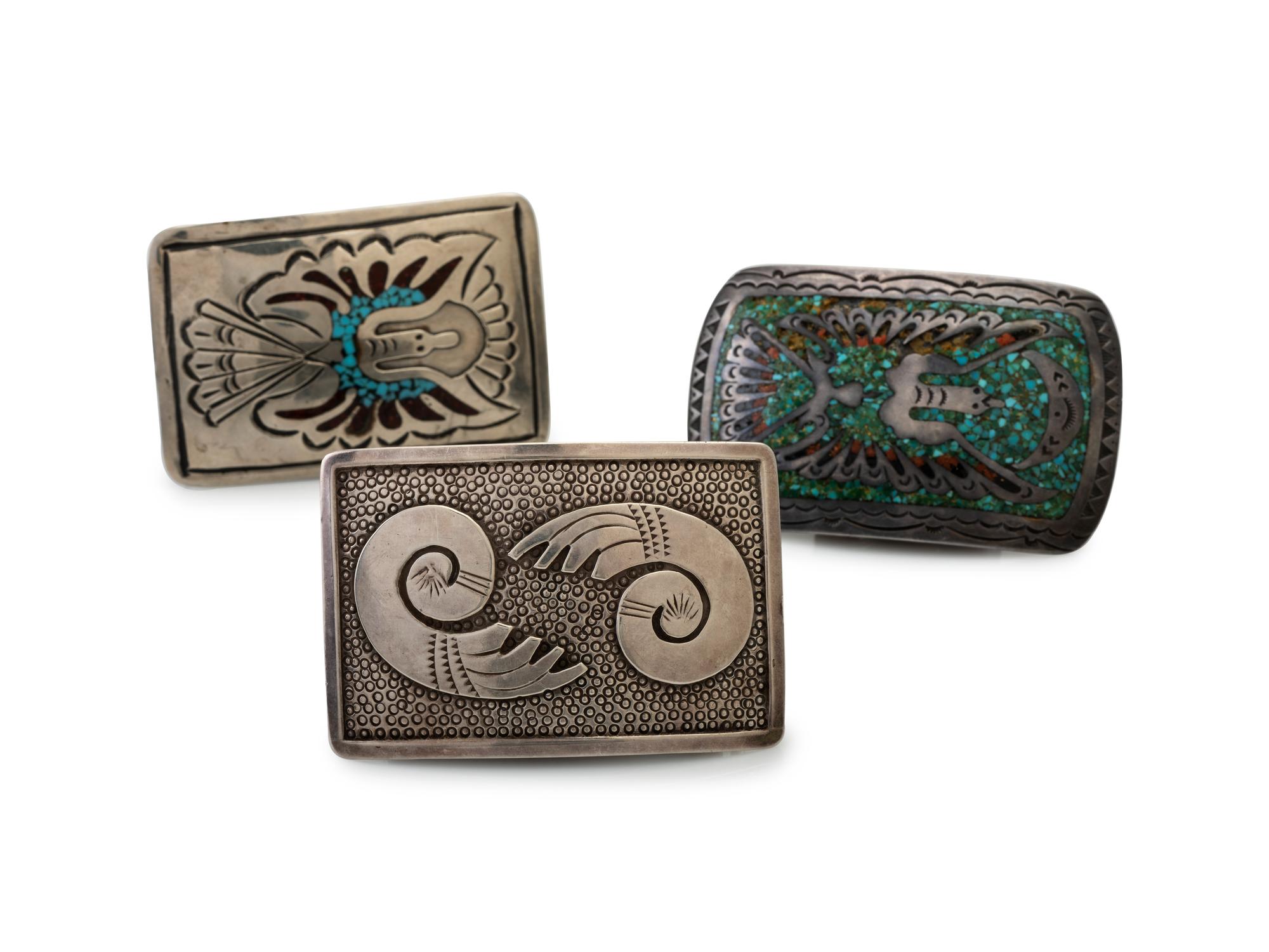Navajo and Southwestern Silver Belt Buckles