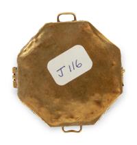 A Continental Enamel and Gold Octagonal Box