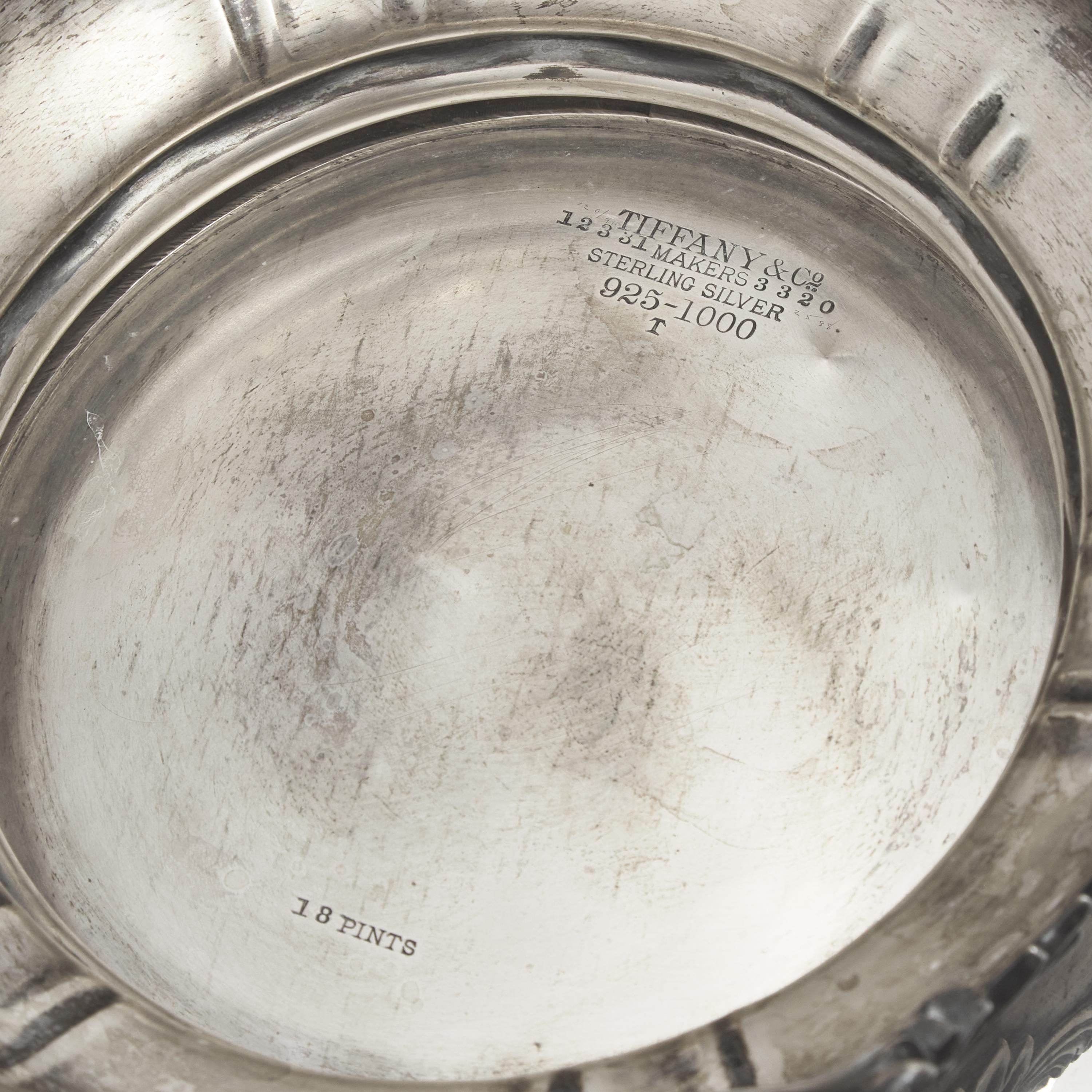 A Tiffany & Co. Silver Chrysanthemum Punch Bowl