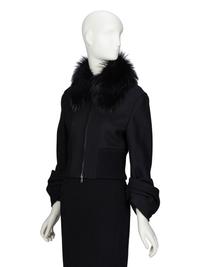 PRADA, FUR COLLAR CROP JACKET, A/W 2013